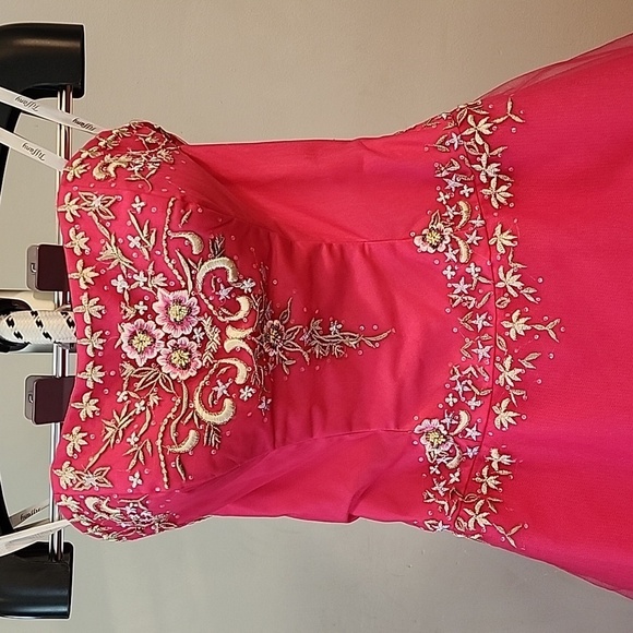 Tiffany Designs Ballgown size 10. Hot pink - Picture 3 of 8
